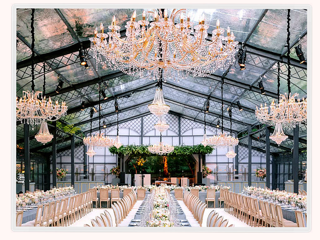Invernadero victoriano para bodas, Invernadero de acero y vidrio, Conservatorio-invernadero